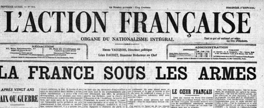 L’Action française et la Grande guerre