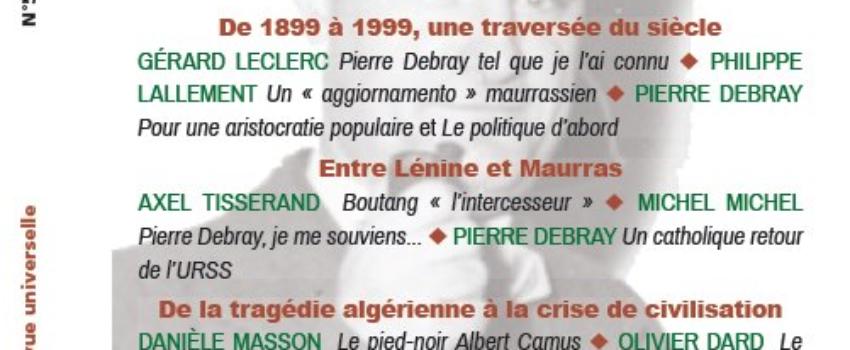 Procurez vous le n° 56 de la Nouvelle Revue Universelle