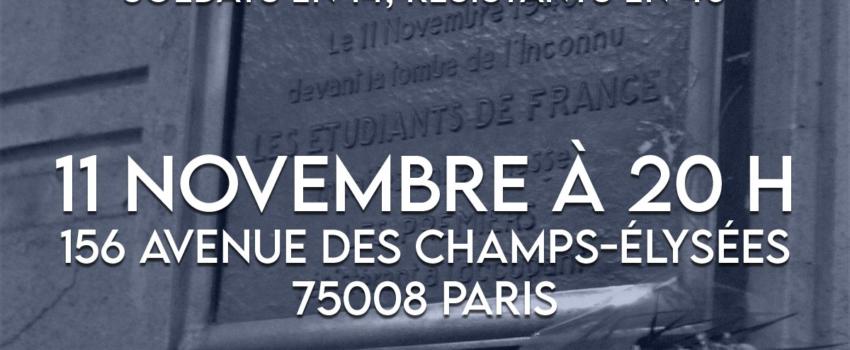 Ile de France : Hommage au 11 novembre à 19h30