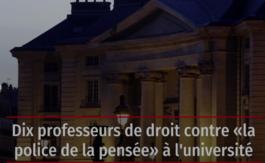 Dix professeurs de droit contre « la police de la pensée » à l’université