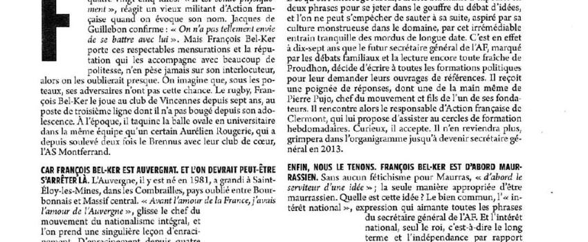 FRANCOIS BEL-KER D’interêt national