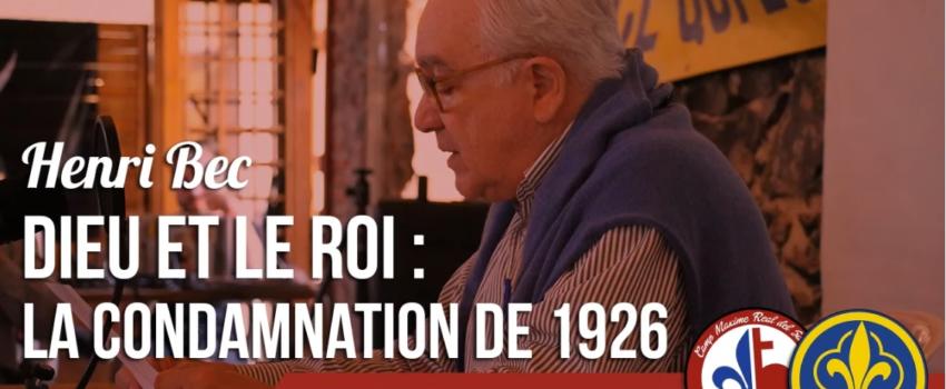 Dieu et le roi : la condamnation de 1926