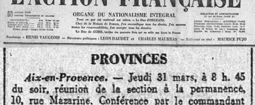 10 rue Mazarine à Aix… ou qu’est-ce qu’être militant d’AF ?