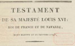 Testament de Louis XVI