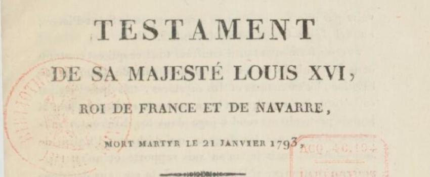 Testament de Louis XVI