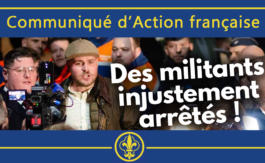 Communiqué d’Action française – Des militants injustement arrêtés